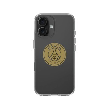 iPhone 16 Clear Case（相機按鈕） 透明 - PSG - PSG Logo Black 黑