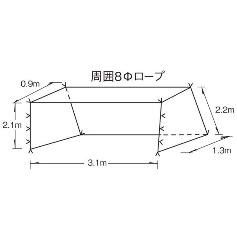 野球ネット(グリーン)3.1m×2.1m - 野球練習用具