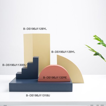 極簡現代創意幾何立體擺件樣板房網紅咖啡客廳雕塑拍攝道具裝飾品