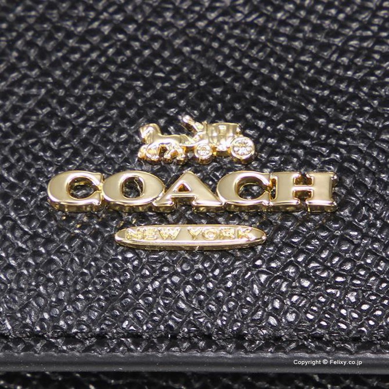 コーチ キーケース F76741 IMBLK COACH グレインレザー 5連キーケース