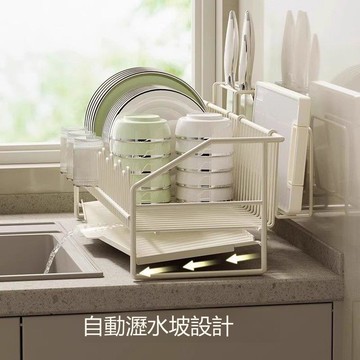 貝凱碗碟瀝水架廚房水槽臺面碗筷瀝水籃置物架碗架碗盤收納 y806