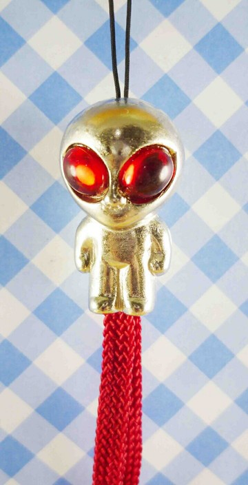 【震撼精品百貨】手機吊飾/鎖圈-外星人手機吊飾-紅 震撼日式精品百貨