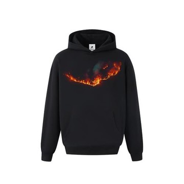 Forfearthat【山火】原創衛衣男美式高街復古街頭上衣寬松連帽衫