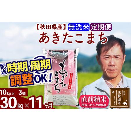 ふるさと納税 《定期便11ヶ月》＜新米＞秋田県産 あきたこまち 30kg(10kg袋) 令和5年産 お届け時期選べる 隔月お届けOK お米 みそら.. 秋田県北秋田市