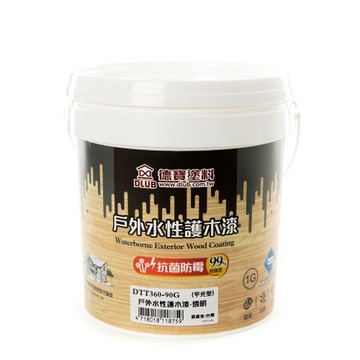 德寶 水性護木漆 透明平光3.5kg