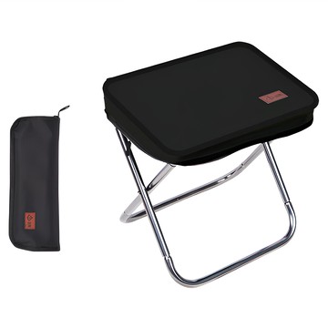 上手家居 輕便口袋椅/折疊椅  黑色  輕巧便攜，露營、釣魚、野餐適用  1個