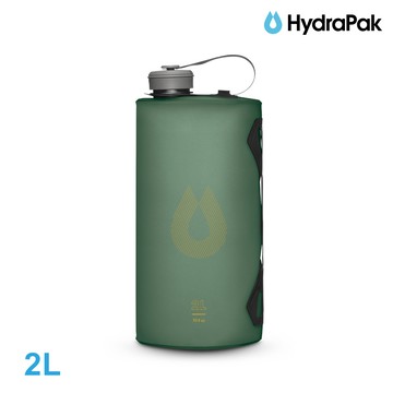 HydraPak Seeker摺疊儲水袋A822｜海松綠 2L (附提把 摺疊收納)
