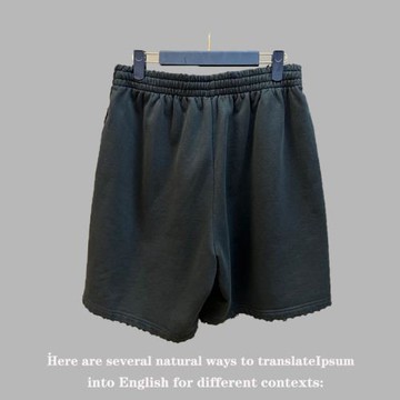 天花板】巴黎風潮流燙鉆字母破壞純棉寬松運動休閑短褲沙灘褲男女