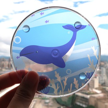 【聖誕節快速出貨】海洋之心/防水壓克力5入一組杯墊