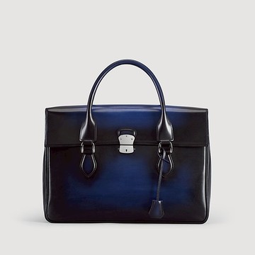 公事包男真皮復古手工擦色大容量翻蓋電腦包商務英倫風橫款手提包