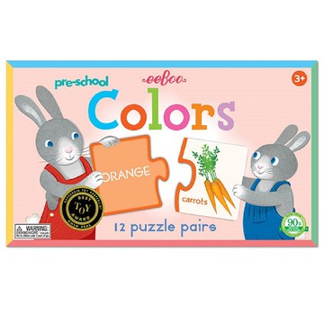 eeBoo 學齡前配對拼圖- Pre-school Colors Puzzle Pairs認識顏色