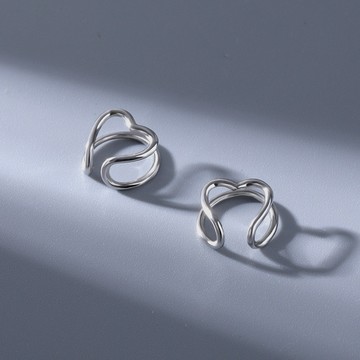 Sweet Air L41 日韓流行時尚耳飾 簡約愛心線條 百搭裝飾 加分耳骨夾