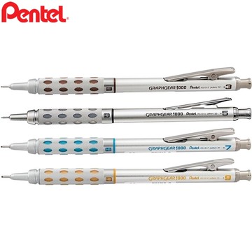 又敗家@日本Pentel飛龍製圖筆GRAPHGEAR 1000重心平衡自動製圖鉛筆0.3mm鉛筆制圖筆0.5mm鉛筆繪圖筆0.7mm鉛筆畫圖筆0.9mm鉛筆(PG1013 0.3mm/PG1015 0.5mm/PG1017 0.7mm)【全館299超取免運】【APP下單點數4倍送】
