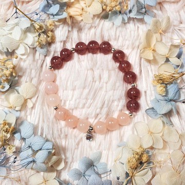 現貨 粉水晶 草莓晶 【人緣花滿】人緣爆棚手鍊