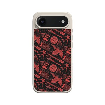iPhone Air SolidX 貝殼灰 - Stranger Things - 顛倒世界怪物圖鑑 紅黑款