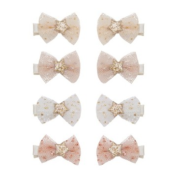 Mimi & Lula｜AW26_芭蕾夢境-紗質蝴蝶結迷你髮夾8入