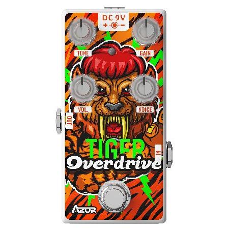 AZOR Overdrive Guitar Effect Pedal Perfect Tiger Overdrive Pedal for Electric Guitar True Bypass