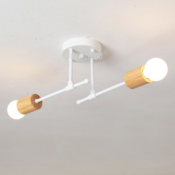 honey comb北歐風橡木半吸頂二燈臥室半吸頂燈(kc2325)