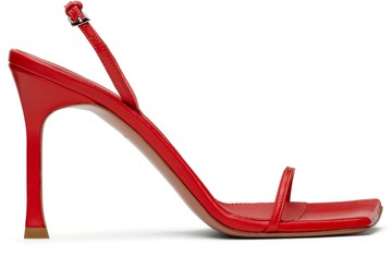 Amina Muaddi 红色 Maya Slingback 凉鞋