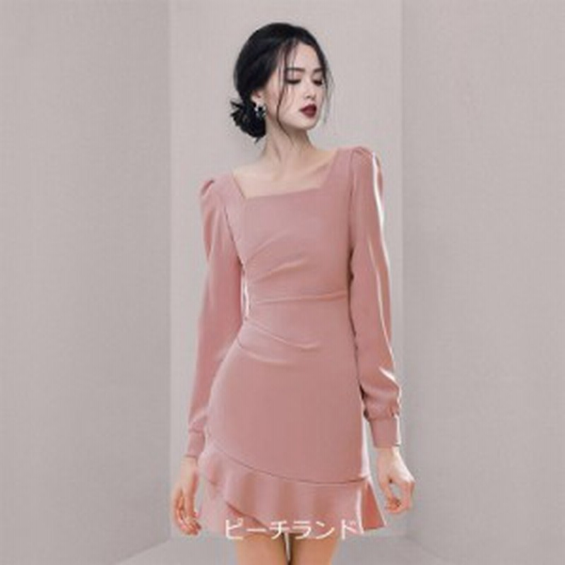 マーメイドワンピース ピンク ショート丈ワンピース フレア 可愛いワンピース 代 30代 タイトワンピース 無地 デート お出かけ ワンピ 通販 Lineポイント最大1 0 Get Lineショッピング