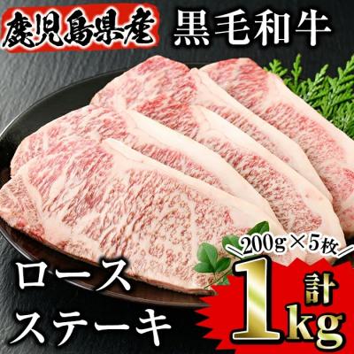 ふるさと納税 曽於市 鹿児島県産黒毛和牛ロースステーキ 1kg