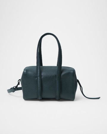 Mini Bowling Grained Leather Top-Handle Bag
