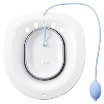 YUNMI 免蹲馬桶坐浴盆/月子護理盆/產婦坐浴盆/通用式馬桶坐盆/痔瘡泡盆/術後護理盆 孕婦/老人  1個  灰色