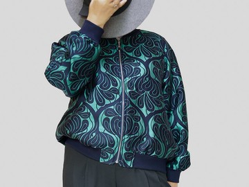 考文特花園 - 帶有恰到好處的獨特感提花圖案飛行員夾克