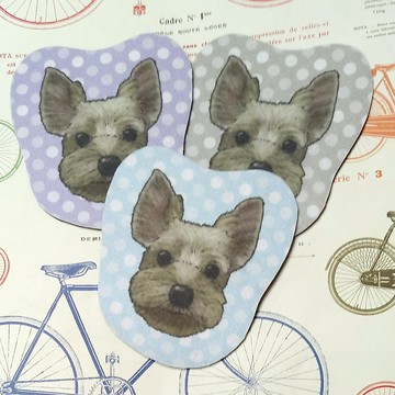 約克夏-大頭杯墊-不織布吸水杯墊~