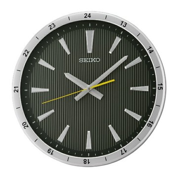 seiko SK037 精工鐘 (QXA802S) 立體時標條紋靜音掛鐘/ 35cm｜樂天全館特惠中★指定刷卡回饋10%