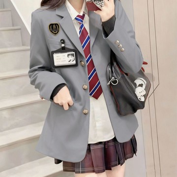 【小歡喜Little Joy】學院風jk制服外套西裝女 日系新款三粒學院正版學生校供西服上衣 JK女生西裝
