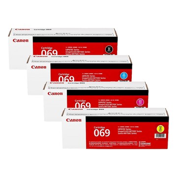 Canon 佳能 原廠標準容量四色碳粉匣組 CRG-069 CMYK  藍色 + 紅色 + 黃色 + 黑色  1組