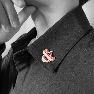 & / And -琺瑯徽章卡－琺瑯徽章卡－附信封 開學季 情人卡 萬用字