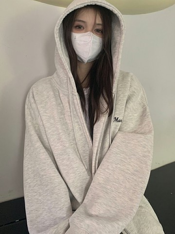 衛衣外套女春秋薄款韓系開衫新款薄款慵懶風oversize運動套裝