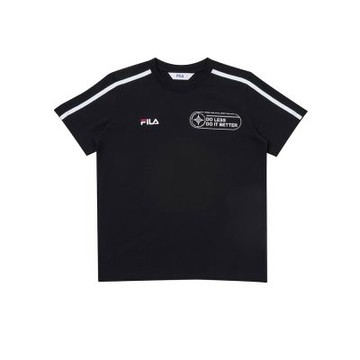 FILA KIDS 童短袖圓領T恤-黑色 1TEZ-8426-BK