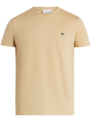Lacoste - logo-patch cotton T-shirt - men - Cotton - 4 - Neutrals