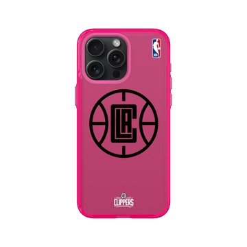 iPhone 15 Pro Max Clear 粉漾桃 - NBA - B&W-洛杉磯快艇 L.A. Clippers B&W - Light
