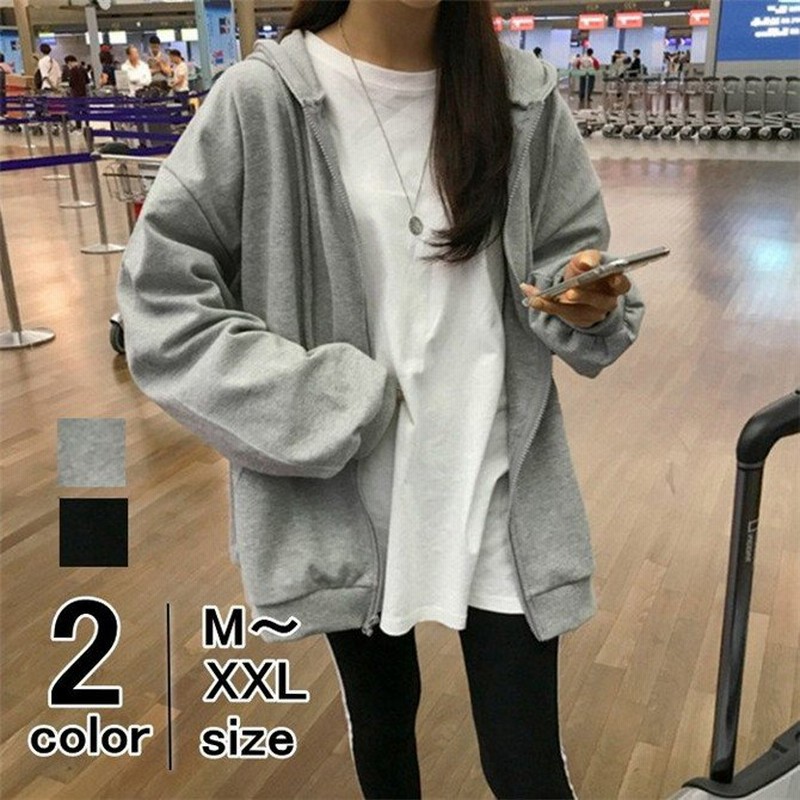 スウェット パーカー レディース 長袖 フード付き ジップアップ アウター スポーティー 無地 冬 秋 裏起毛 カジュアル 3色ny 070 通販 Lineポイント最大0 5 Get Lineショッピング