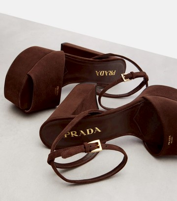 Prada 115 suede platform sandals