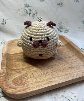 鉤織哈巴波波狗匙扣