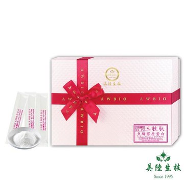 【美陸生技】100%日本三胜肽魚鱗膠原蛋白粉(60包/盒 養顏美容 280Da小分子)AWBIO