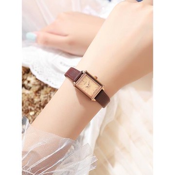 聚利時復古方形手表女士小眾輕奢高級感小巧簡約氣質學生時裝女表