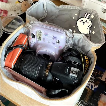 拍立得CCD吐司相機包可愛便攜相機收納袋卡片收納盒數據線收納包