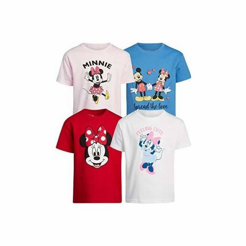 ディズニー Tシャツ ミニー ミニーマウス 4枚 セット 女の子 子供 幼児 ガールズ キャラクター グラフィック カラフル アソート 夏物 半袖 通販 Lineポイント最大0 5 Get Lineショッピング