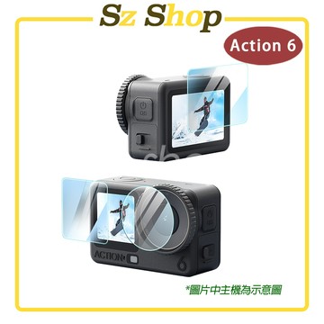 DJI Action 6 9H螢幕鋼化膜 / Action 6 螢幕保護貼 / Action 6 保護貼 鋼化膜