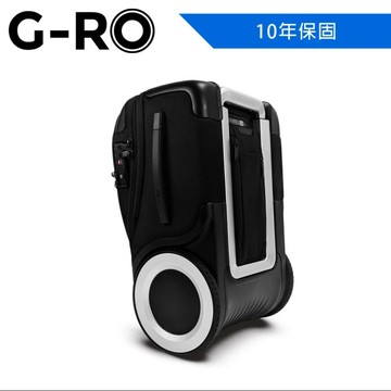 ABS/PC/布面拉鍊箱  G-RO Hero 登機箱 (黑/銀)