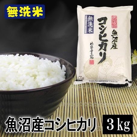 新米 米 3kg 魚沼産コシヒカリ 無洗米 令和5年産 白米 送料無料（北海道・九州・沖縄は除く）離島は発送不可