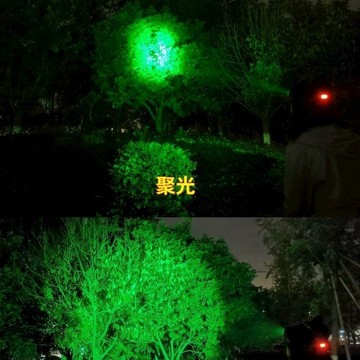 L2純綠光頭燈感應頭燈變焦綠色頭燈戶外遠射可充電持久戶外強光