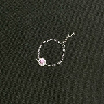 指尖小甜美 |粉紅剛玉 剛玉 鍊戒 線戒 寶石戒指 活圍 925純銀 S22HL21-89