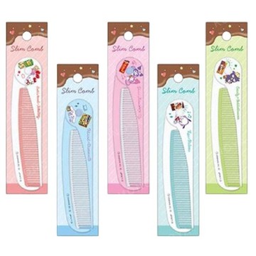 小禮堂 Sanrio 三麗鷗 x 樂天 塑膠摺疊尖尾扁梳 Kitty 大耳狗 美樂蒂 帕恰狗
